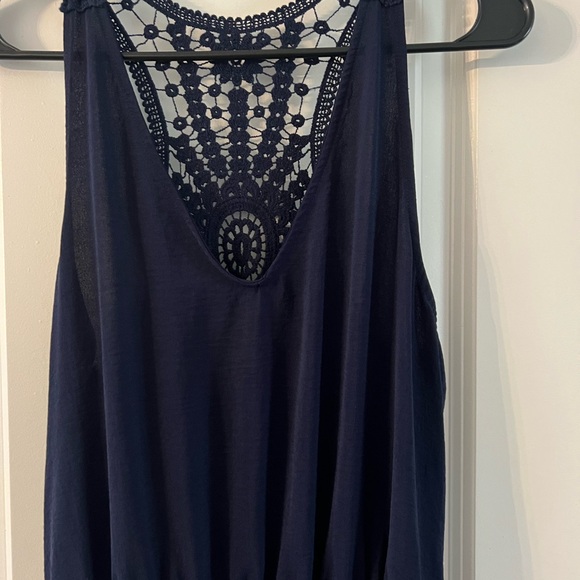 Elegant Navy Maxi Dress - Picture 2 of 8